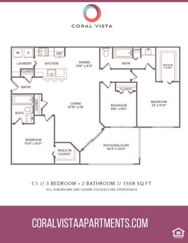 a floor plan of the coral vista apartments