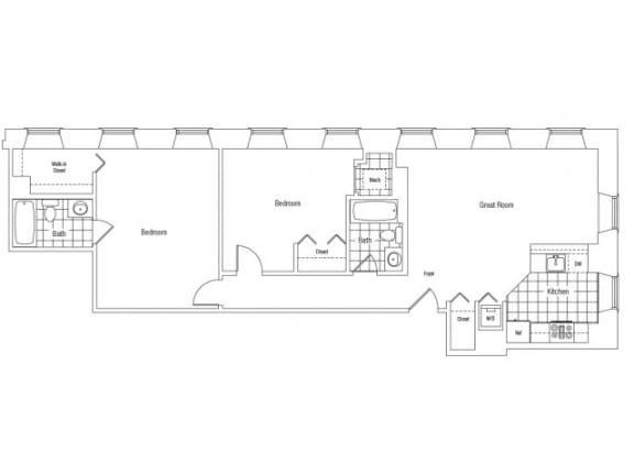 a plan of a city with buildings and lines drawn on it