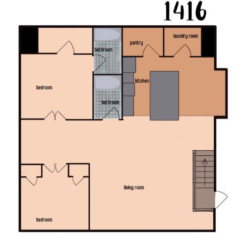 the first floor floor plan of a 367 sq ft house