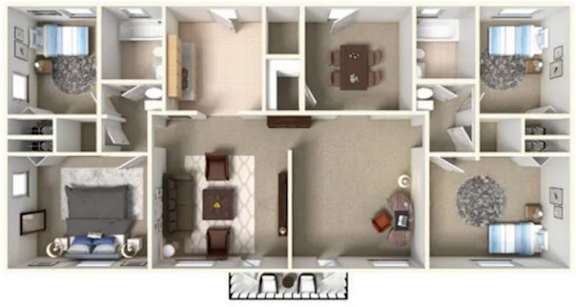 A series of images showing different rooms of a house.