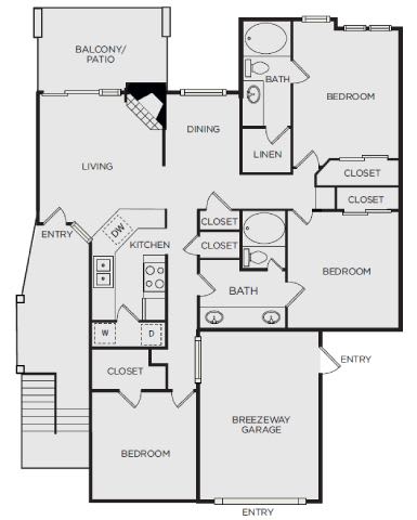 a floor plan of a house with a bedroom and a living room