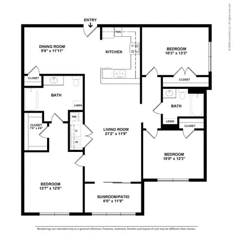 A black and white image of a floor plan for a house.