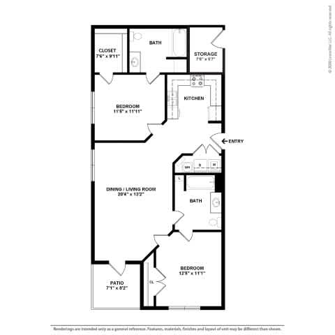 A black and white image of a floor plan for a house.