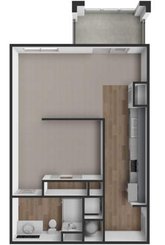 A drawing of a bathroom with a toilet, sink, and mirror.