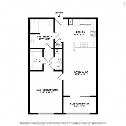 A black and white image of a floor plan for a house.