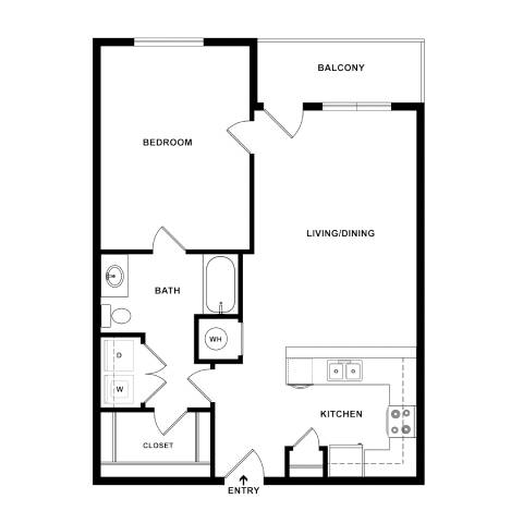 A black and white image of a floor plan for a home.