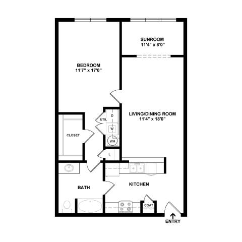 A black and white image of a floor plan for a house.