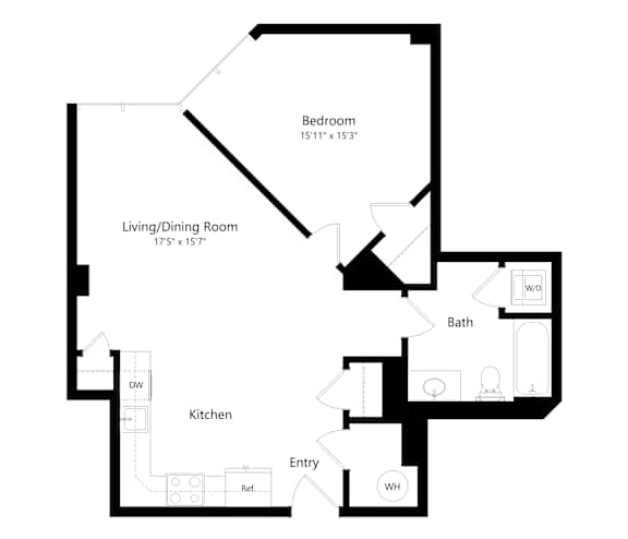 a floor plan of a house with an open floor plan