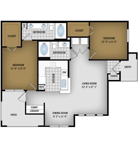 The Lodge at Southpoint B3 - 1119 SF