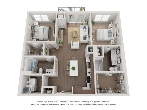2 bedroom 2 bathroom