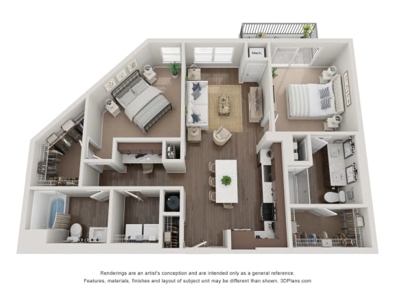 2 bedroom 2 bathroom
