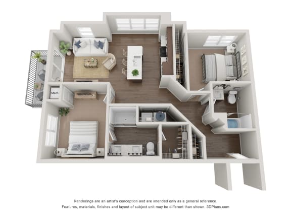 2 bedroom 2 bathroom