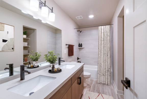 Large tubs, luxury hardware and high-end cabinetry