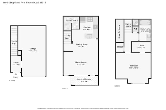 Floor plan for a two-story home with a garage and living room.