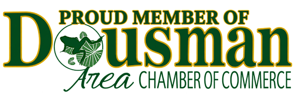 A logo for a proud member of Dusman Area Chamber of Commerce.