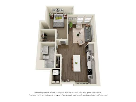 Burley Floor Plan at Dillard Apartments, Fargo, North Dakota 58102