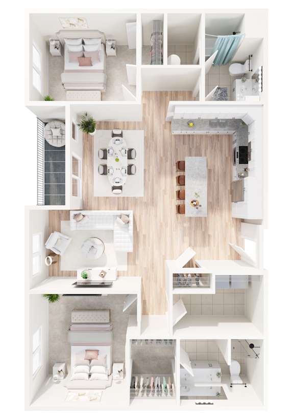 Celest Condo Floor Plan at Unite Apartments, North Dakota, 58103