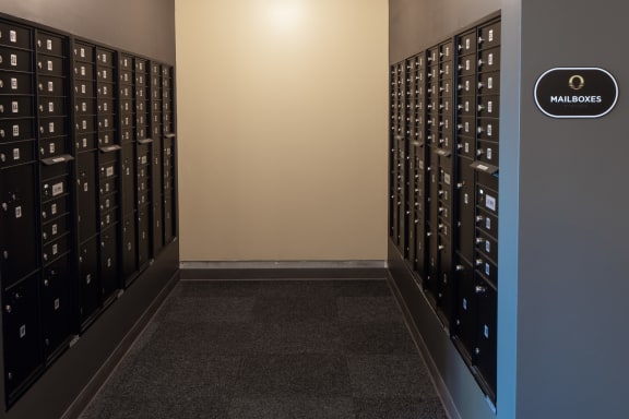 room with lockers at Riverhouse Apartments, Fargo, North Dakota 58102