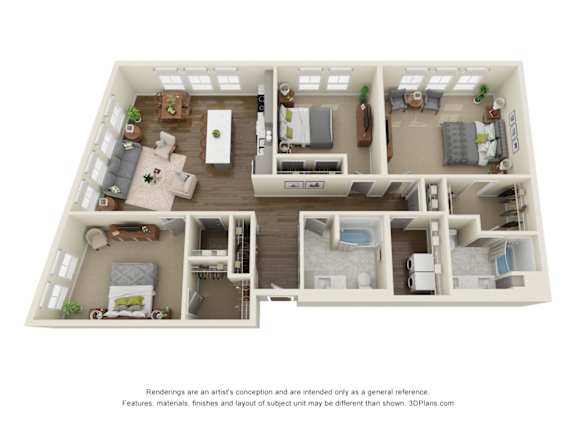 Edwards Floor Plan at Dillard Apartments in Fargo, ND 58102