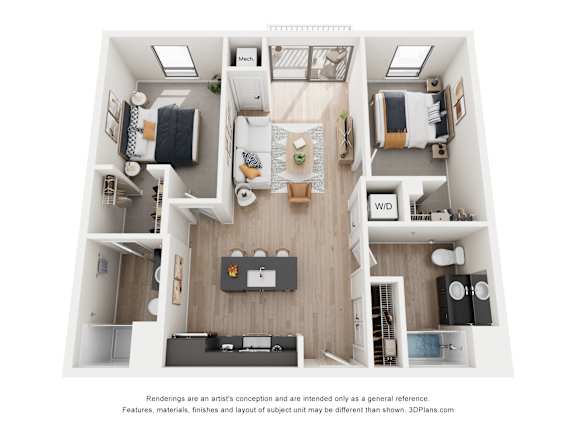 2 bed 2 bath at Riverhouse Apartments, North Dakota