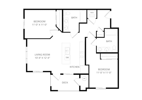 A black and white image of a floor plan for a house.