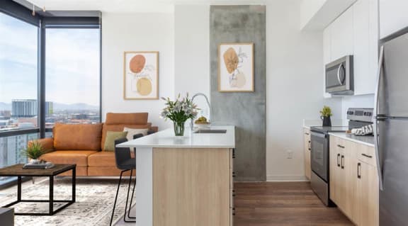 a kitchen or kitchenette at locale dallas victory park
