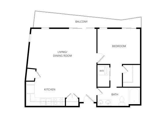this floor plan is an illustration of our 1 bedroom floor plan