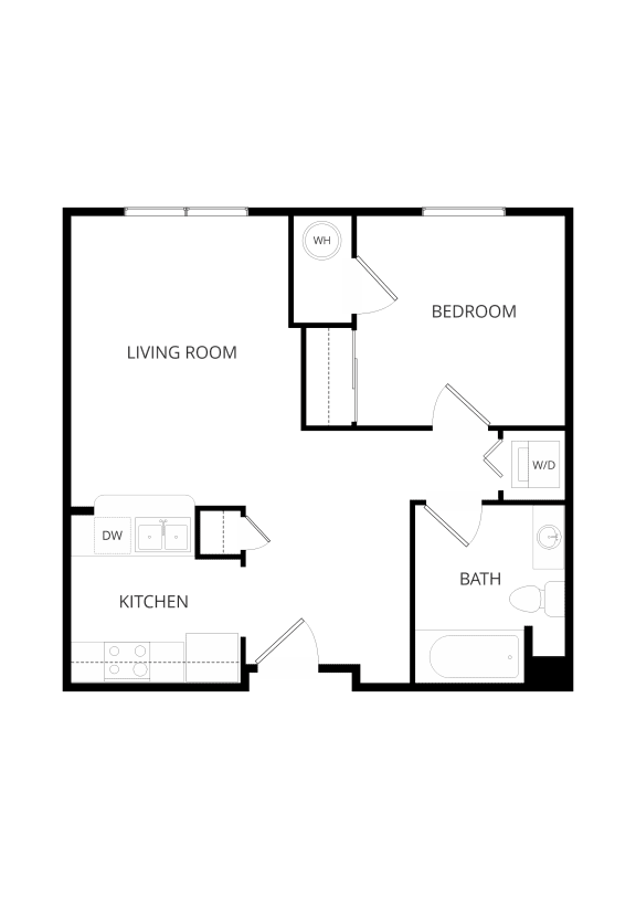 bedroom floor plan | apartments for rent in brookhaven ga | the mille brook