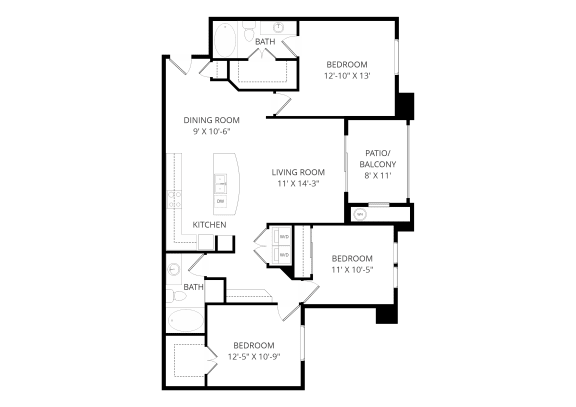 Floor Plan  a floor plan of a house with a bedroom and a living room