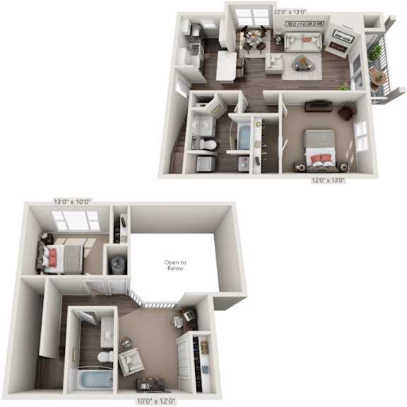 A diagram shows the layout of a two-bedroom apartment.