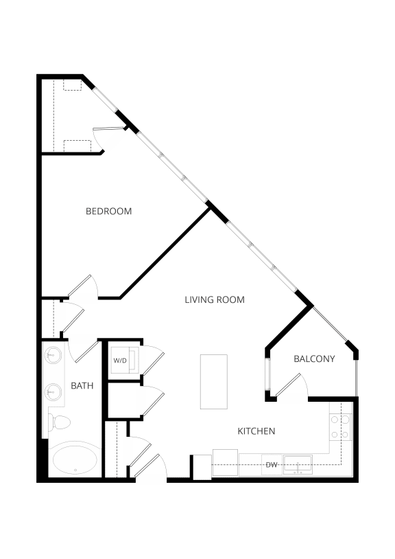 a floor plan of a house with an attic floor and a triangular shaped floor plan