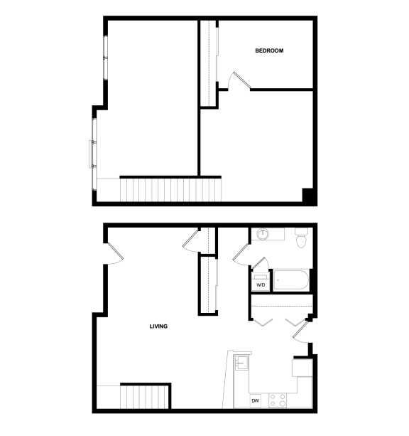floor plan of 55 north luxury apartments to rent in the north end of boston