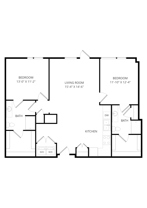 a floor plan of a house with a bedroom and a living room