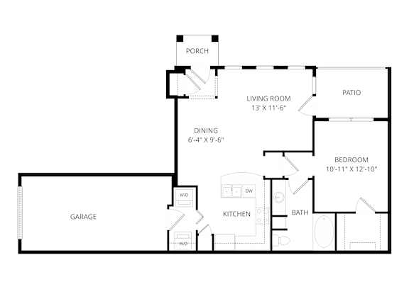 A black and white image of a house floor plan.