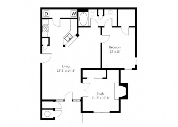 a black and white floor plan of a house