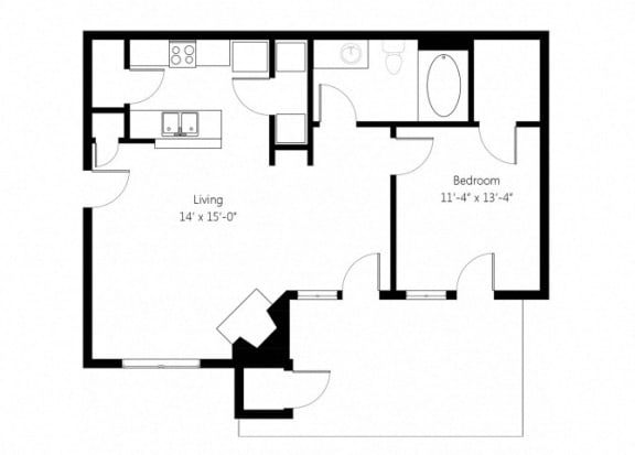 a floor plan of a home with a small footprint