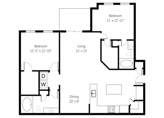this is a picture of a 1 bedroom floor plan