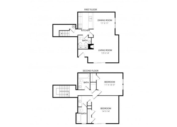 Floor Plan  Large Double Townhome