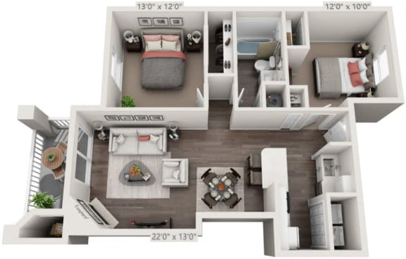 a 2400 sq ft floor plan with a bedroom and a living room