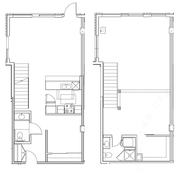a line drawing of a floor plan of a house