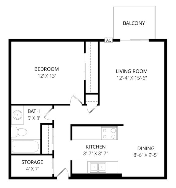 Floor Plans Windscape Apartments in Williston, ND Weidner