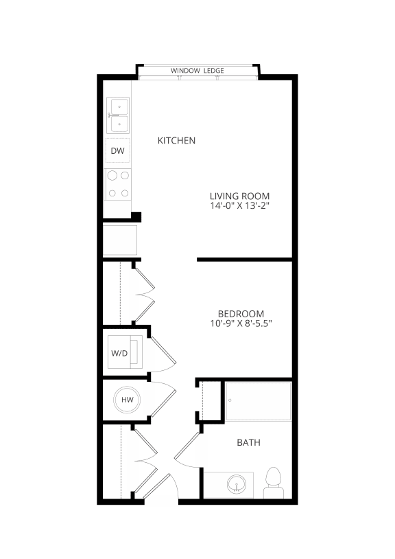 Florence at the Harbor studio apartment