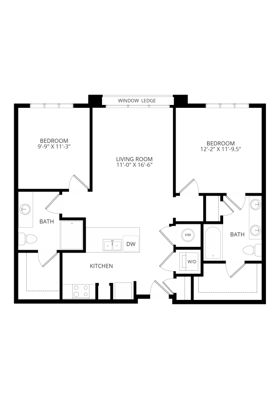 Florence at the Harbor two bedroom apartment