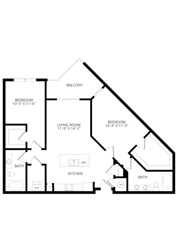 Florence at the Harbor two bedroom apartment