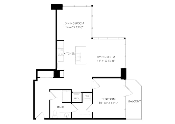 a floor plan of a house with an open floor plan