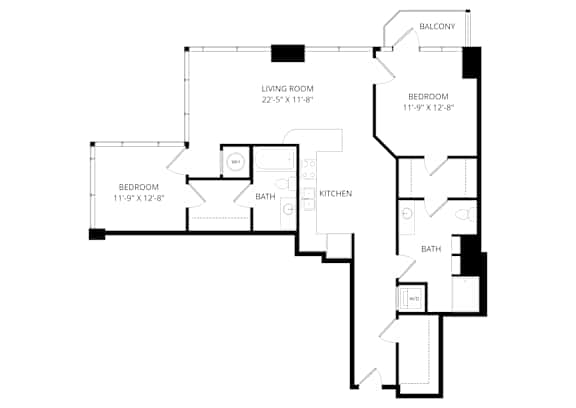 a floor plan of a home with an open floor plan