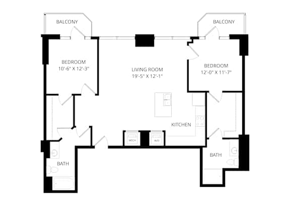 a floor plan of a house with an open floor plan