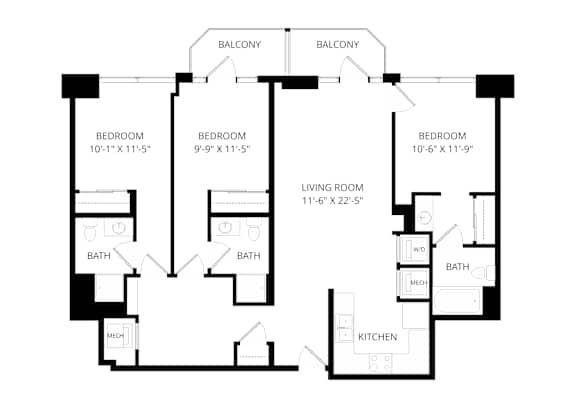 a floor plan of a house with an open floor plan
