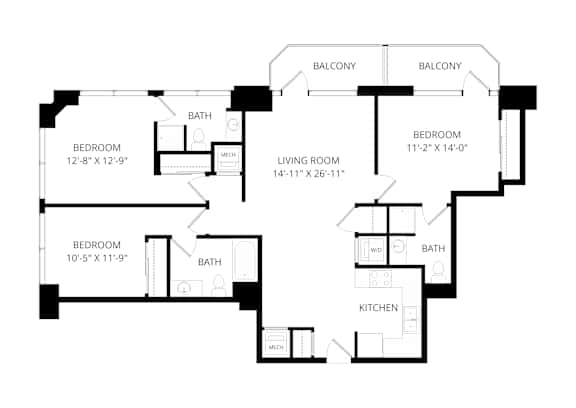 a floor plan of a house with an open floor plan