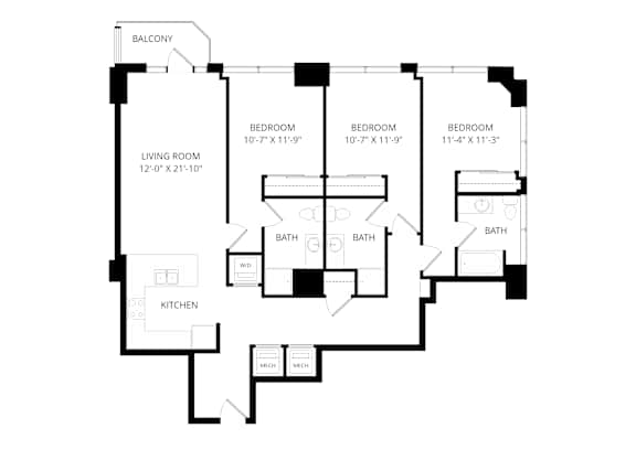 a floor plan of a house with two floors and a staircase